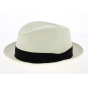 chapeau porte paille panama blanc -traclet
