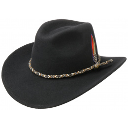 Black Wool Felt Western Hat - Stetson