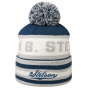 Blue Acrylic Pompom Beanie - Stetson