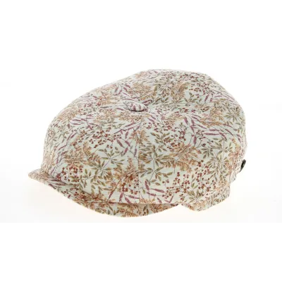 Casquette 8 Côtes Delberto Imprimé Fleuri Rose Coton & Lin- Mtm  Reference : 10830 | Chapellerie Traclet