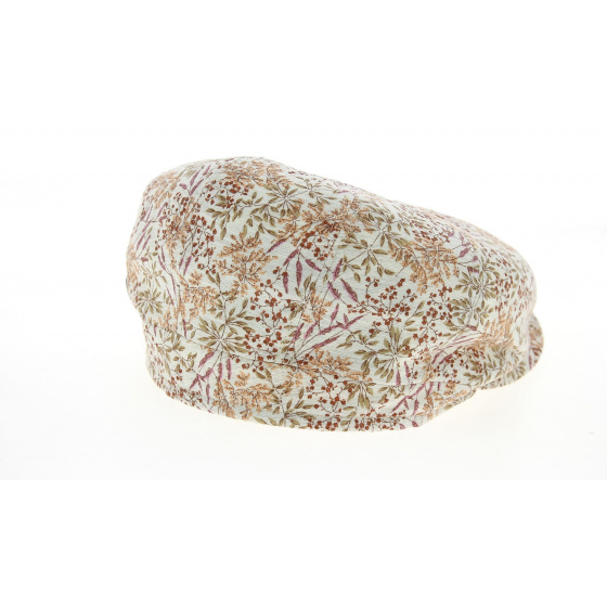 Delberto 8-Panel Cap Pink Floral Print Cotton & Linen - Mtm