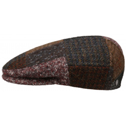 Patchwork Wool Flat Cap - Traclet