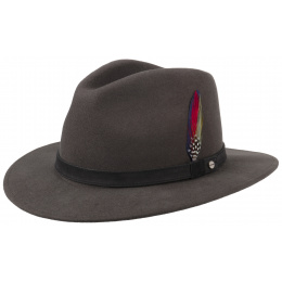 Traveller Yutan Dark Brown Wool Felt Hat - Stetson