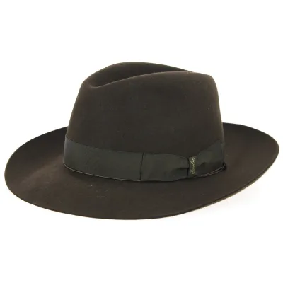 Brown Fur Felt Umberto Hat - Borsalino Reference: 10843 | Traclet Hat Shop