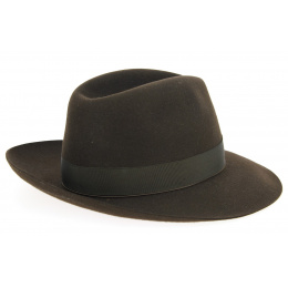 Chapeau Umberto Feutre Poil Marron- Borsalino