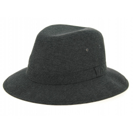 Black Chambray Cotton Safari Hat - Crambes