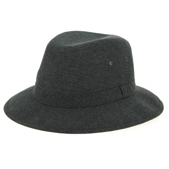 Black Chambray Cotton Safari Hat - Crambes