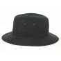 Black Chambray Cotton Safari Hat - Crambes