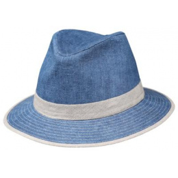 Blue - Natural Melito Duelin Safari Hat