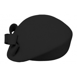 Black Wool Formed Beret- Traclet