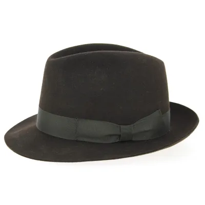 Brown Fur Felt Trilby Hat - Traclet Reference: 10868 | Traclet Hat Shop