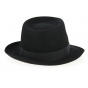 Black Fur Felt Fedora Hat - Wegener