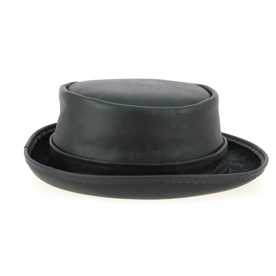 Leather Pork Pie Hat