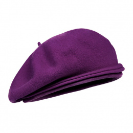 Chopin Prune Wool Beret - Heritage by Laulhère