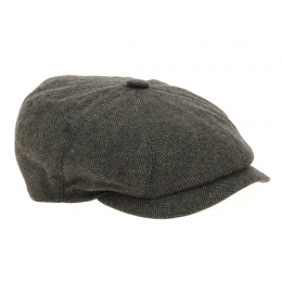 Casquette 8 cotes marron chiné
