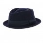 PorkPie Zingaro hat Navy wool felt