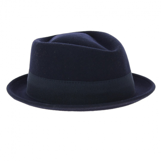 Chapeau PorkPie Zingaro Feutre Laine marine