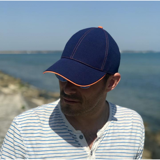 Navy Cotton Baseball Cap - le Chapoté Paris