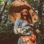 The Bomba Hat - Wide brim couture sunhat