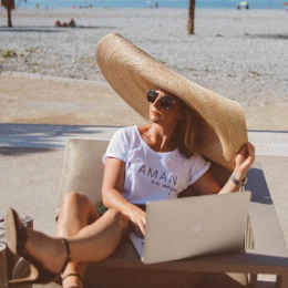 The Bomba Hat - Wide-brimmed couture sunhat