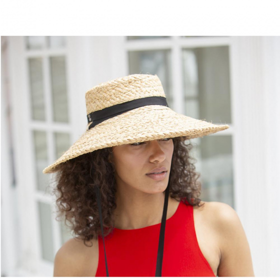 Natural raffia sun hat