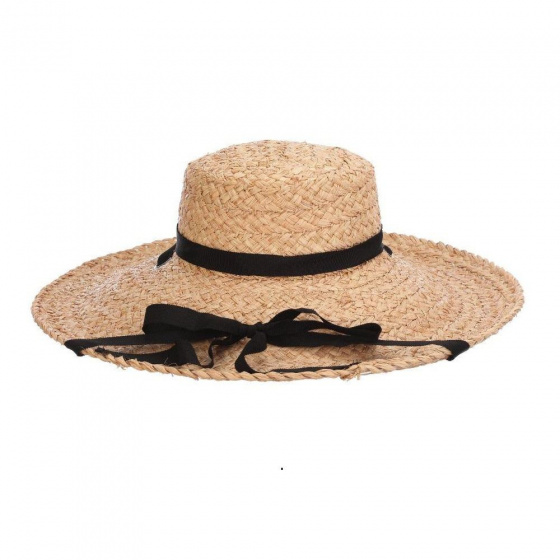 Natural raffia sun hat