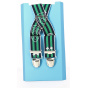 Golf Bicolore green and navy suspenders - Traclet