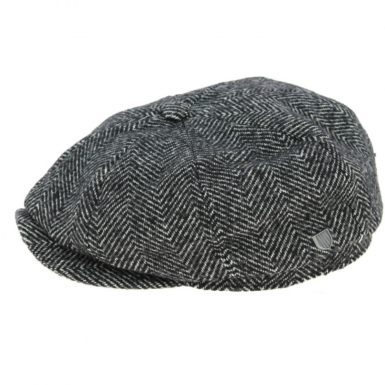 Casquette chevron noir et blanc Brood Baggy Noire -Brixton
