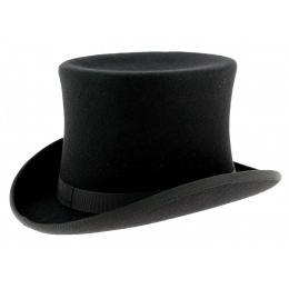 Chapeau haut de forme Feutre Laine Noir - Traclet