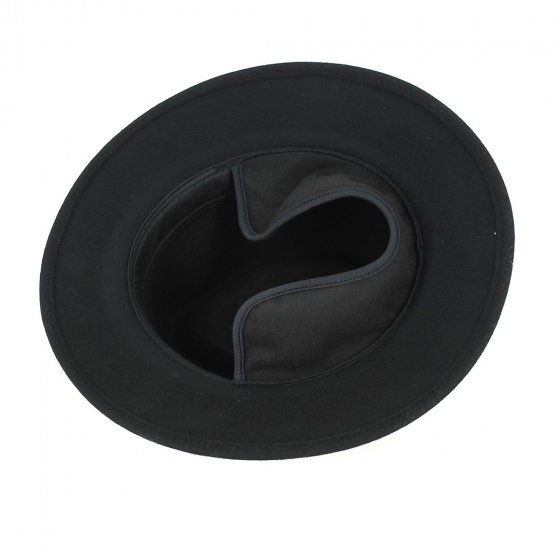 Traveller Paris Hat with Ear Flaps Wool Felt Black - Fléchet