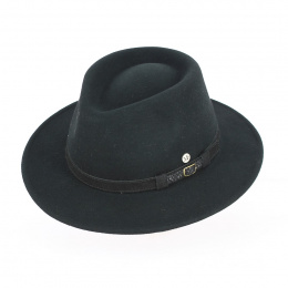 Chapeau Traveller Paris Cache-Oreilles Feutre Laine Noir - Fléchet
