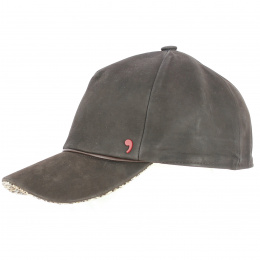 Brown Leather Wigan Baseball Cap - ALFONSO D'ESTE