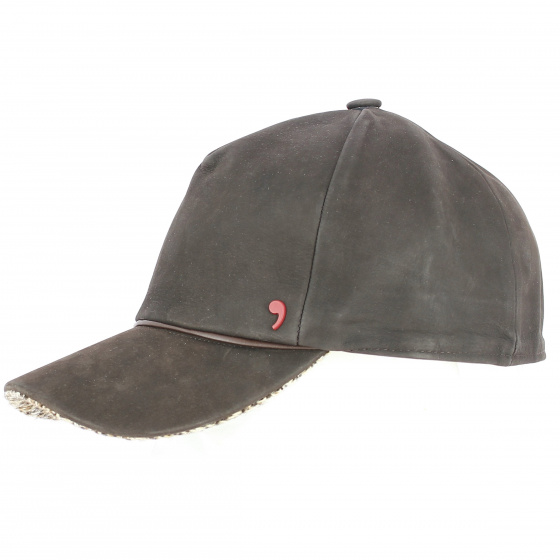 Wigan Baseball Cap Brown Leather - ALFONSO D'ESTE