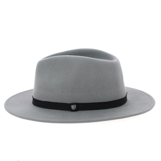 chapeau Messer Fedora Laine Gris - Brixton