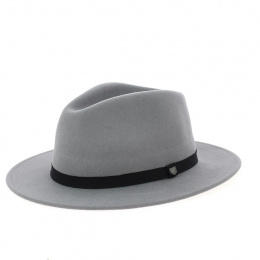 messer fedora hat in grey wool- Brixton