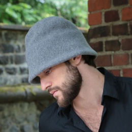 Grey Wool Felt Vagabond Hat