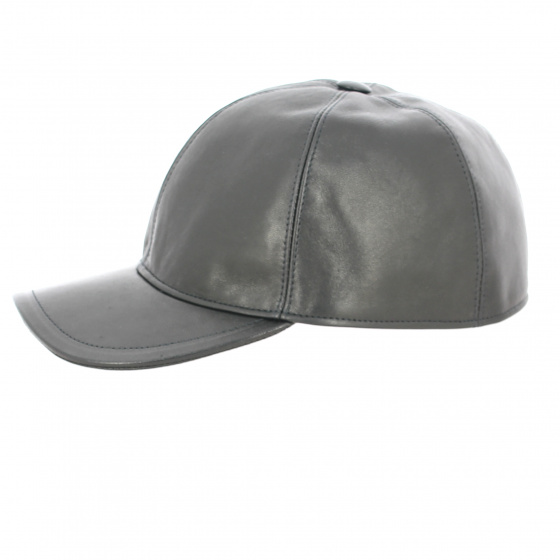Casquette Nappa cuir noire - traclet