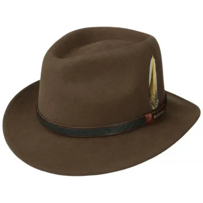 Kentucky Traveler Hat VitaFelt Felt Brown - Stetson Reference: 11059 | Traclet Hat Shop