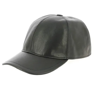 Casquette Nappa cuir noire - traclet