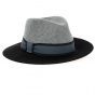Gray Louvre felt hat