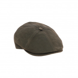 Oxford brown leather cap