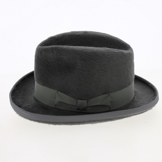 Chapeau homburg gris Francois Mitterrand -