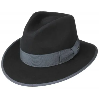 Black Wool & Cashmere Louisville Traveller Hat - Stetson Reference: 11095 | Traclet Hat Shop