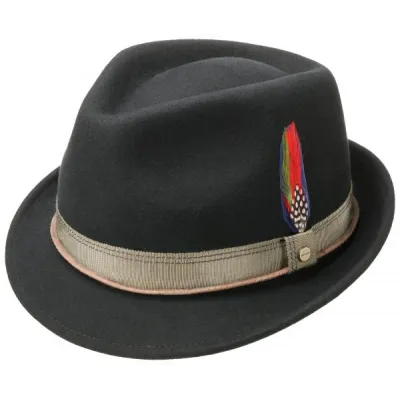 Chapeau Trilby Rock Feutre Laine Gris - Stetson Reference : 6156 | Chapellerie Traclet