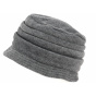 Anushka Grey Fleece Cloche Hat - Traclet