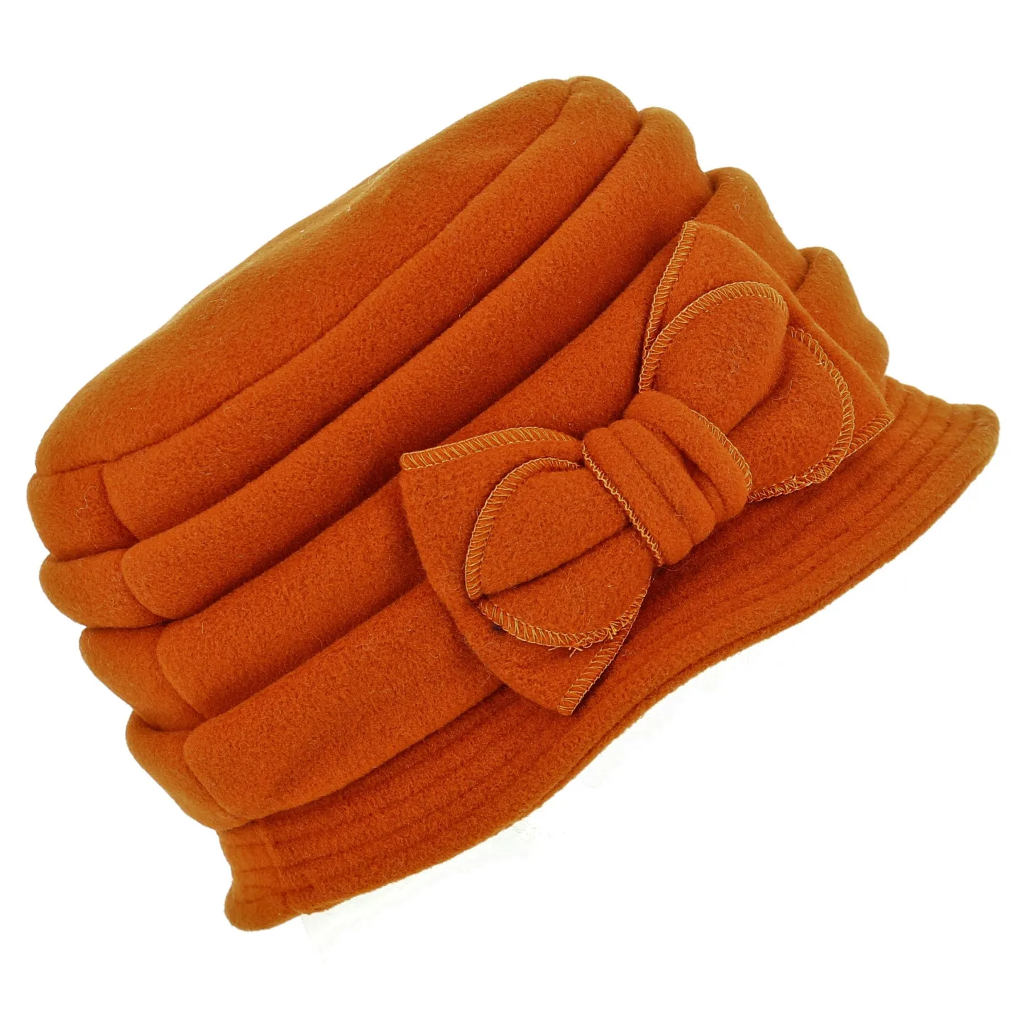 Toque/ Chapeau Cloche Polaire Anushka orange Reference : 8865 | Chapellerie Traclet