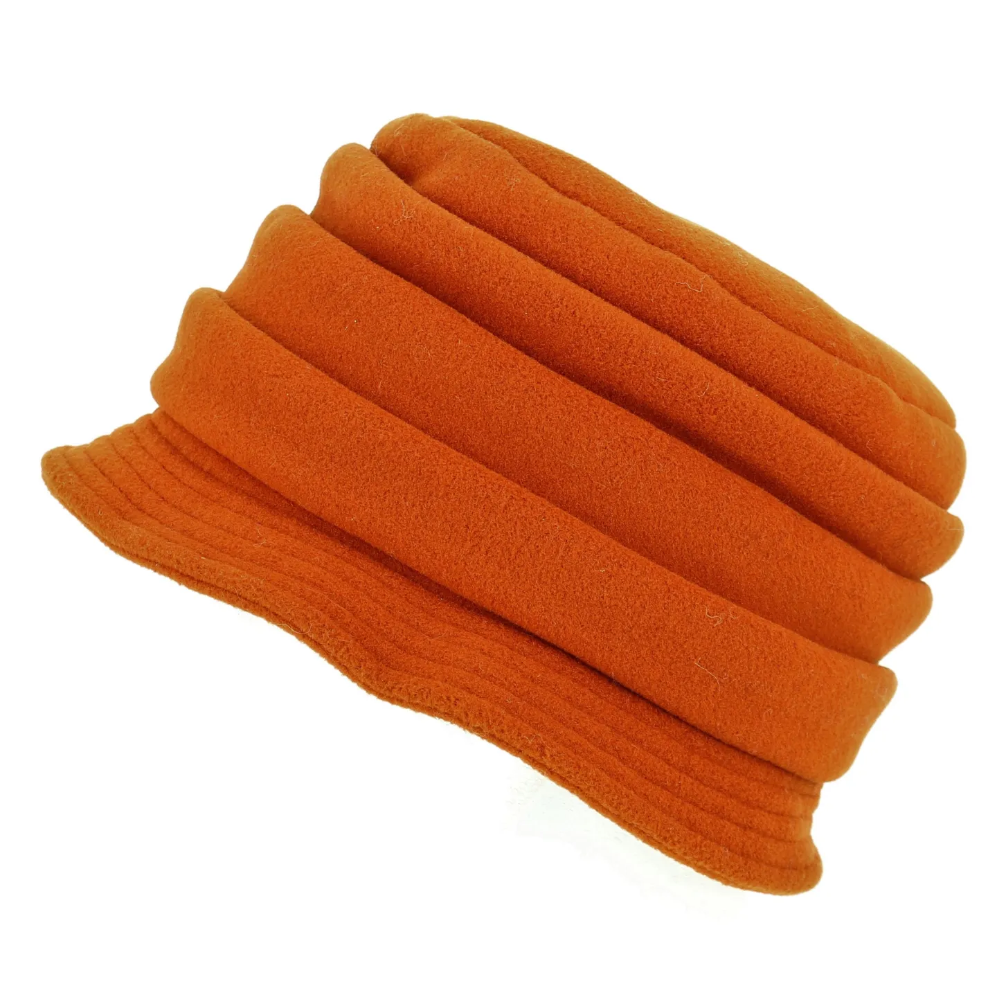 Toque/ Chapeau Cloche Polaire Anushka orange Reference : 8865 | Chapellerie Traclet