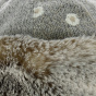 Embroidered Nayeli Toque with Flower & Fur - Traclet