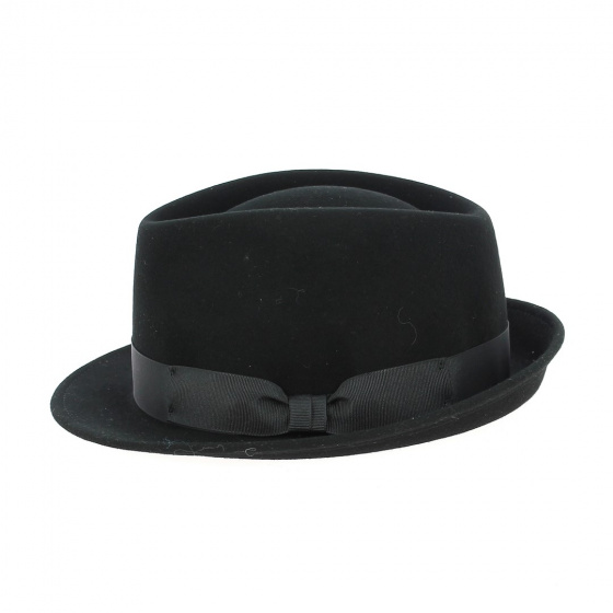 Black Wool and Cashmere Hat