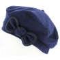 Navy Blue Fleece Beret - Traclet
